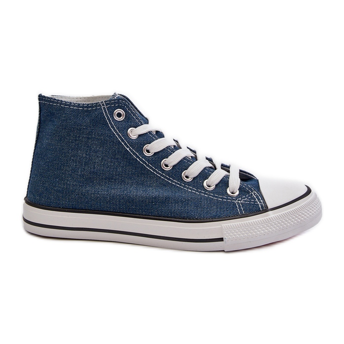 Socerio women's denim sneakers blue