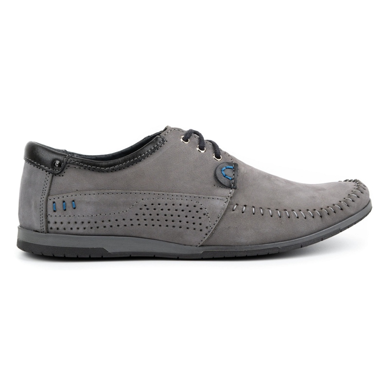 KOMODO Shoes Men's moccasins 875 gray grey