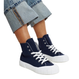 Navy blue Vinka high-top sneakers