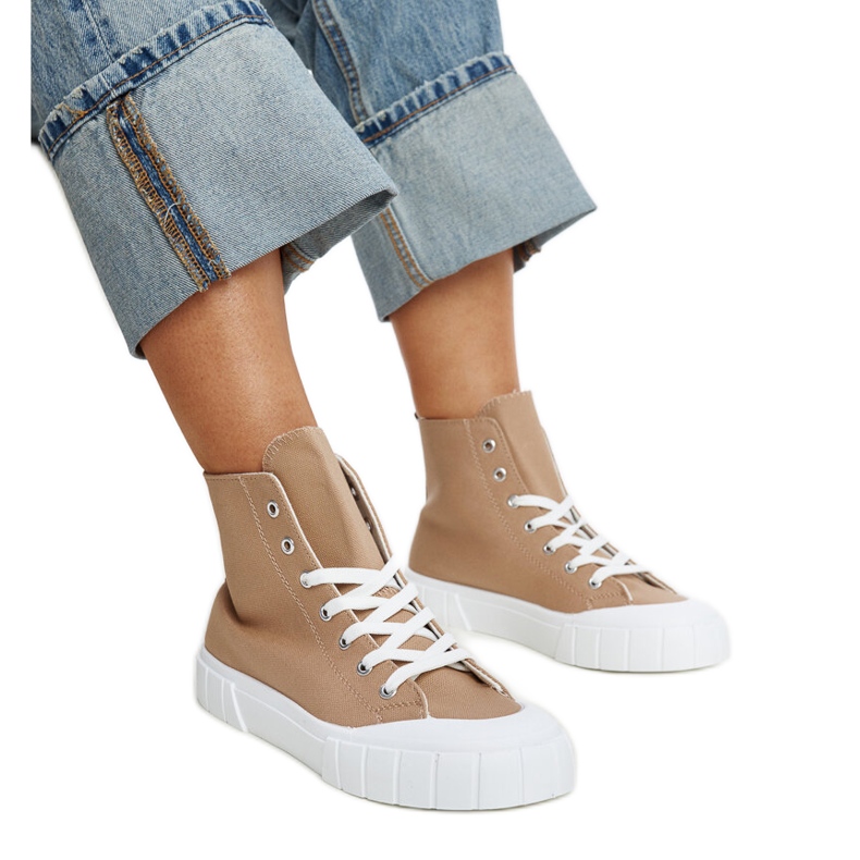Brown high-top Vinka sneakers Brown high-top Vinka sneakers