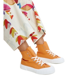 Orange high-top sneakers by Vinka Orange high-top sneakers by Vinka