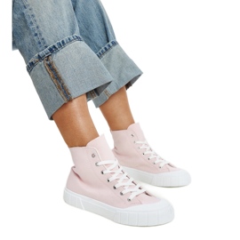 Pink Vinka high-top sneakers