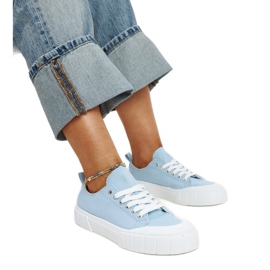 Eduard's blue fabric sneakers