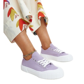 Eduard's purple fabric sneakers