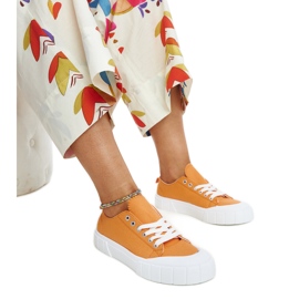 Eduard's orange fabric sneakers