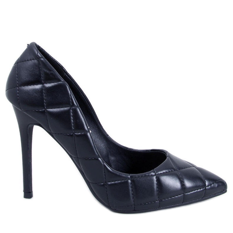 Raquel Black quilted high heel pumps