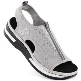 Comfortable slip-on sandals Rieker W RKR686 metallic Comfortable slip-on sandals Rieker W RKR686 metallic