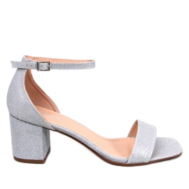 Meghan Silver heeled sandals