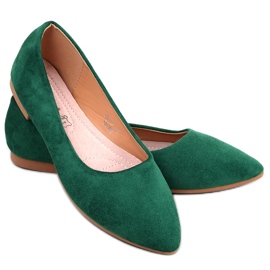 Keys Green leather insole ballerinas