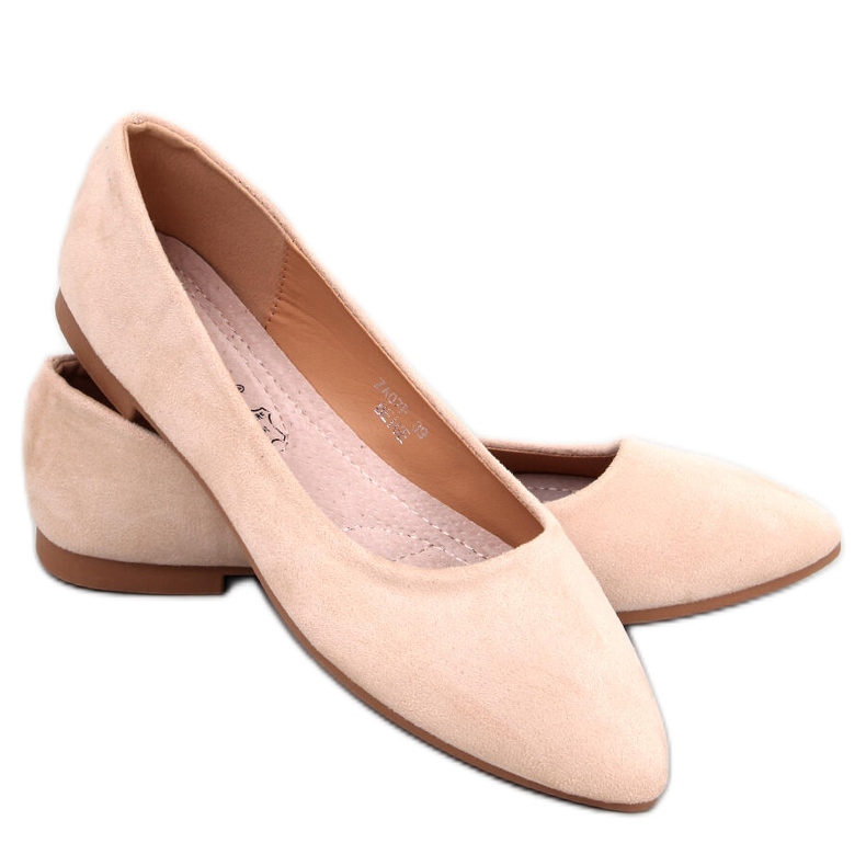 Keys Beige leather insole ballerinas