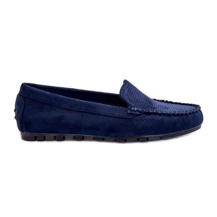 Women's Suede Moccasins Navy Blue Ranica Women's Suede Moccasins Navy Blue Ranica