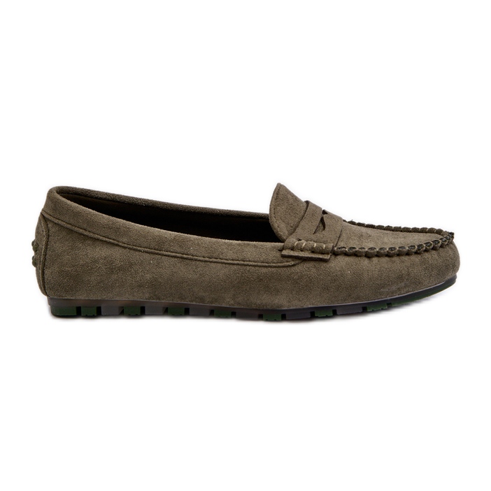 Classic Women's Suede Moccasins Dark Green Glimris Classic Women's Suede Moccasins Dark Green Glimris