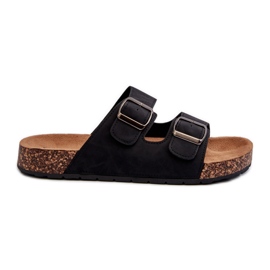 Men's flip-flops with a cork sole, Black Rosawia Men's flip-flops with a cork sole, Black Rosawia