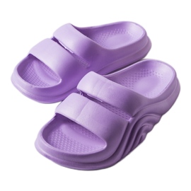 Geneve purple rubber flip-flops