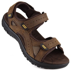 McKeylor JAN288 brown suede leather sandals