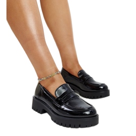 Black leather loafers Black leather loafers