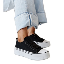 Black sneakers with a thick Bahira sole