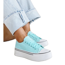 Bahira mint sneakers with a thick sole blue