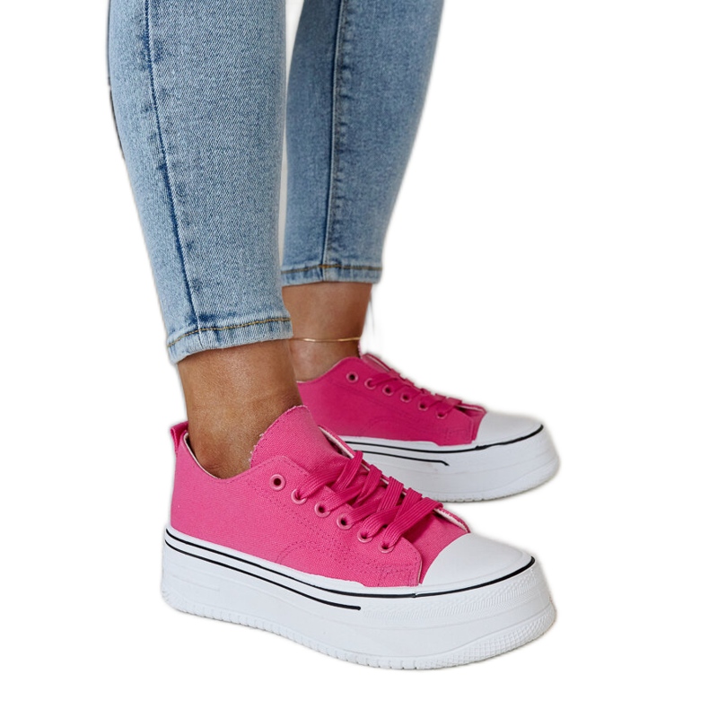 Bahira dark pink sneakers with a thick sole Bahira dark pink sneakers with a thick sole
