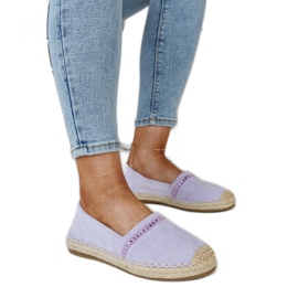 Purple espadrilles with Abia rhinestones