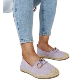 Purple espadrilles with a chain from Radwana violet