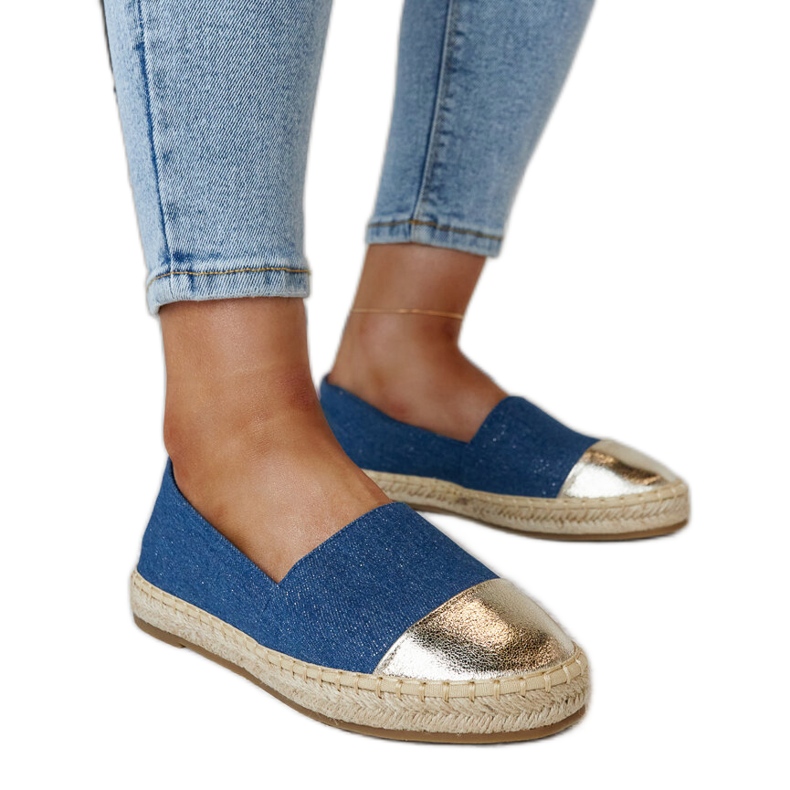 Blue and gold shiny Surana espadrilles Blue and gold shiny Surana espadrilles