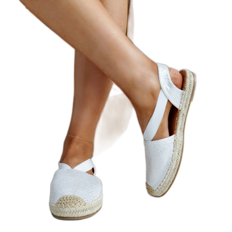White espadrilles with open heel Tharna