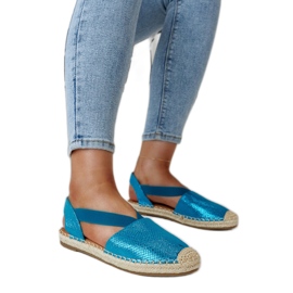 Blue espadrilles with open heel Tharna
