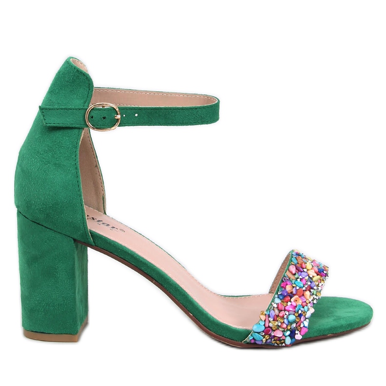 Valentine Green high-heeled sandals with stones