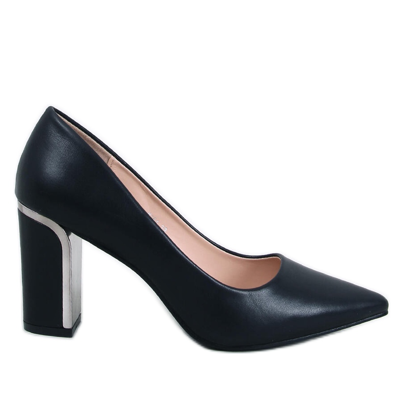 Laurents Black stiletto heel pumps