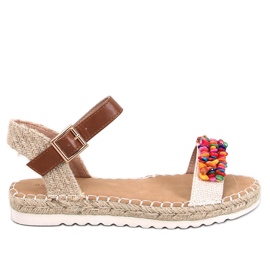 Espadrille sandals with Cottaz Apricot stones beige Espadrille sandals with Cottaz Apricot stones beige