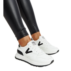 White sneakers with a thick Cettina sole