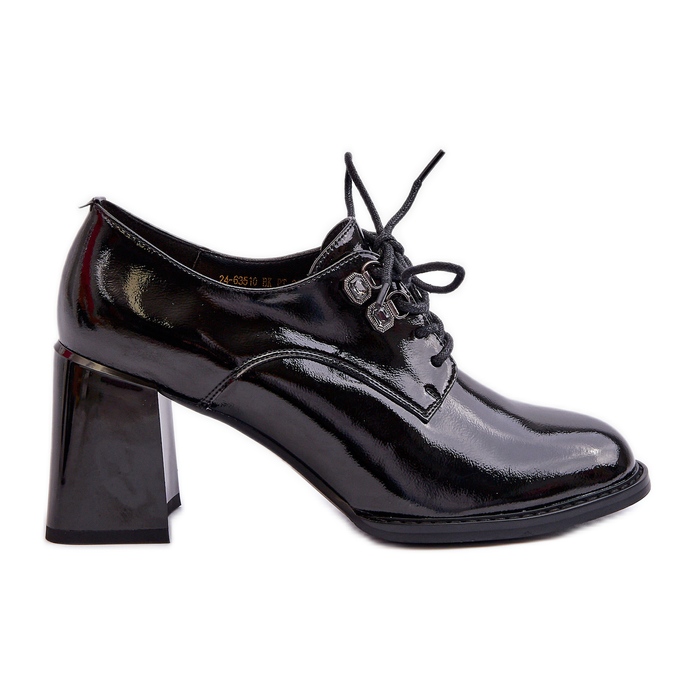 Vinceza Black Nelione Women's Lacquered High Heel Shoes
