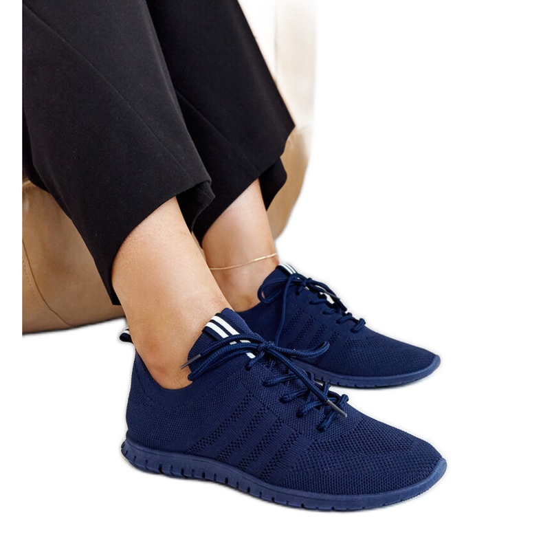 Navy blue Shukornia sports sneakers