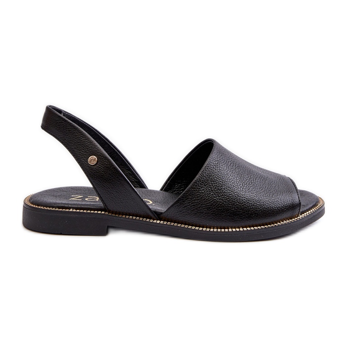 Zazoo Black Lemar Alivia Leather Slip-On Sandals Zazoo Black Lemar Alivia Leather Slip-On Sandals