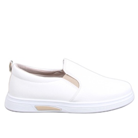 Alliot White/Beige slip-on sneakers