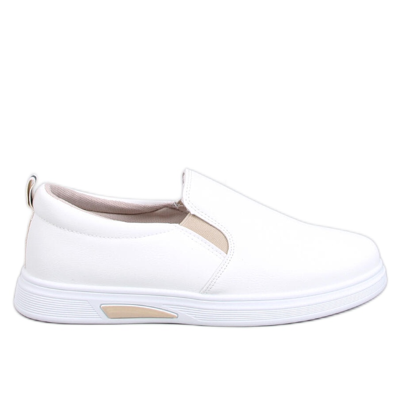Alliot White/Beige slip-on sneakers