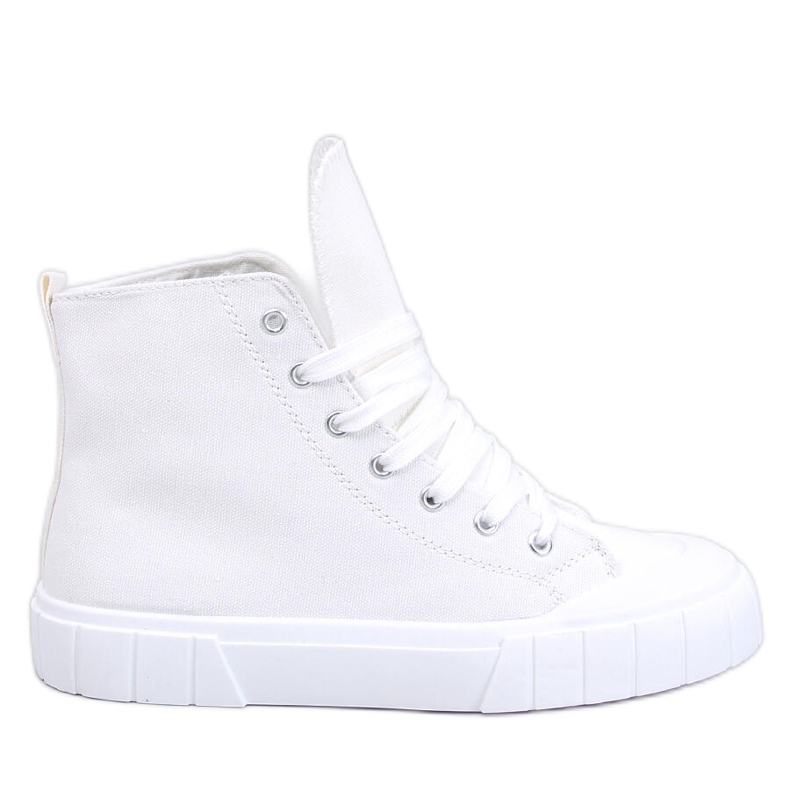 Rogers White canvas high-top sneakers