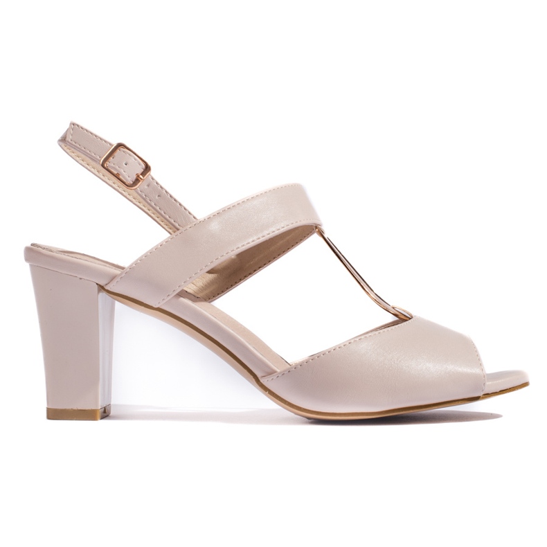 Goodin Ladies' beige sandals on the post