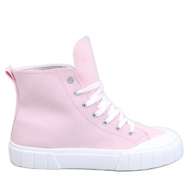 Rogers Pink canvas high-top sneakers