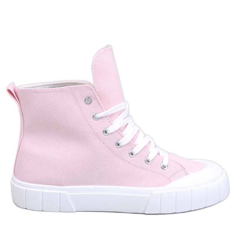 Rogers Pink canvas high-top sneakers
