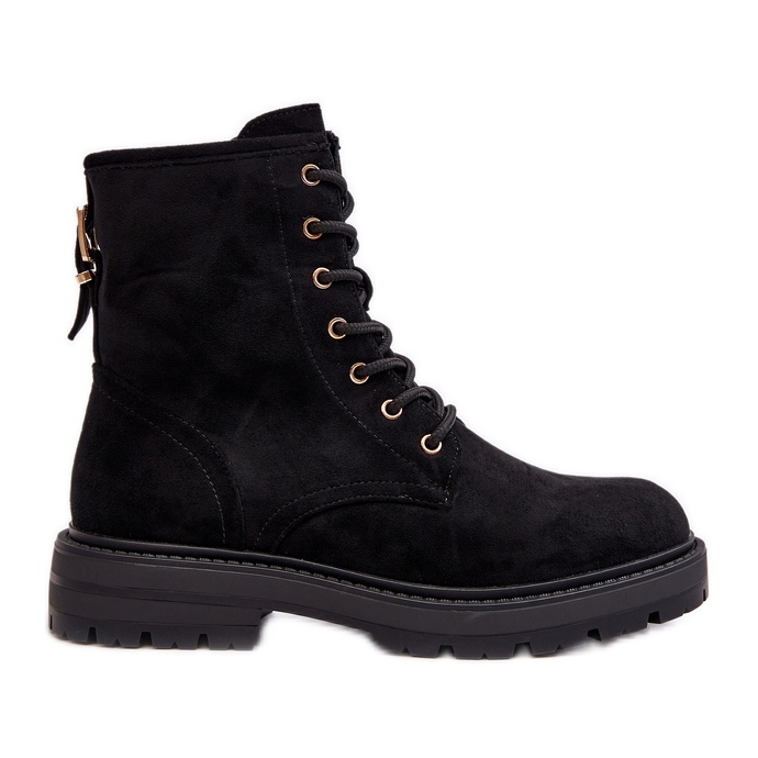 Women's Worker Boots With Zipper Black Ninsuni Women's Worker Boots With Zipper Black Ninsuni