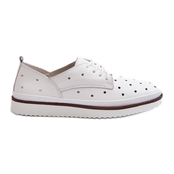 Women's Leather Shoes White S.Barski LR182 Women's Leather Shoes White S.Barski LR182