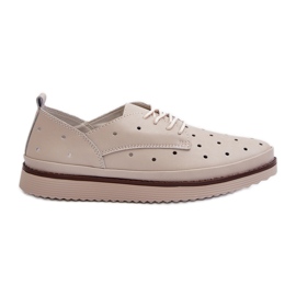 Beige Women's Leather Shoes S.Barski LR182
