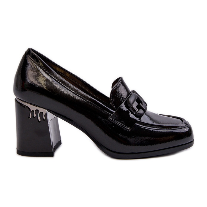 S.Barski Women's High Heel Shoes, Patent Black D&amp;A MR38-973