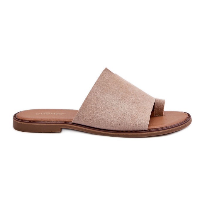 Women's Suede Flip-Flops Beige Amite