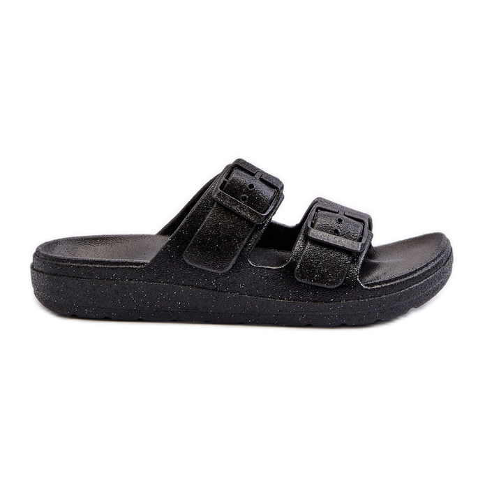 Women's flip-flops with glitter, Black Brianella Women's flip-flops with glitter, Black Brianella