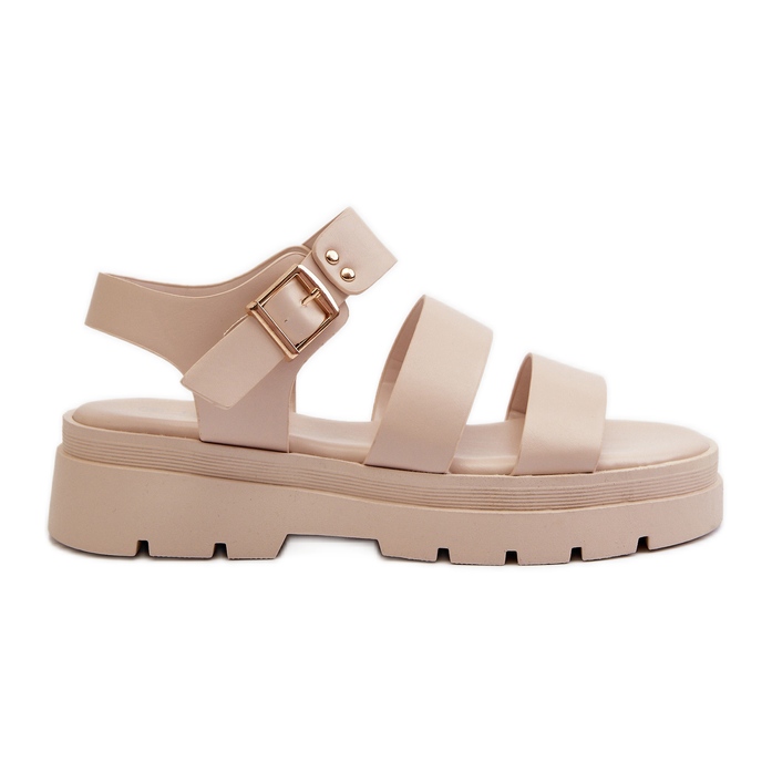 Beige Nicarda Women's Sandals on a Chunky Sole
