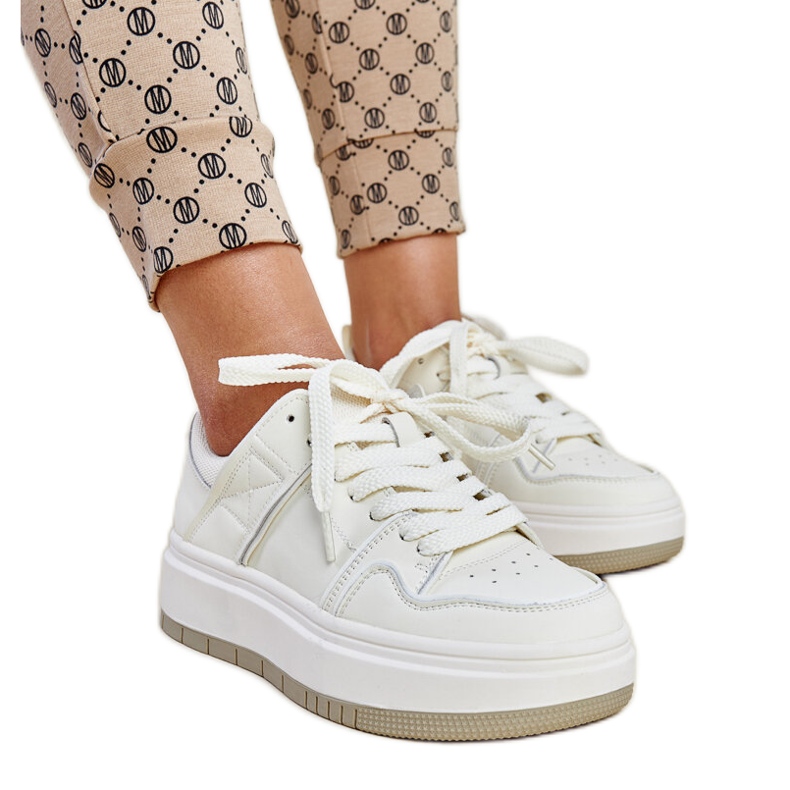 White leather sneakers