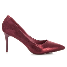 Qinba Maroon high heels multicolored